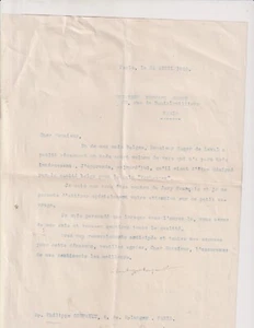 24. April 1929. Brief signiert. Briefumschlag. Philippe Soupault. Surrealismus. Litt. - Bild 1 von 2