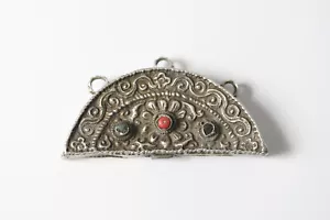 Caja de amuletos hecha a mano tibetana vintage / OC943 - Imagen 1 de 6