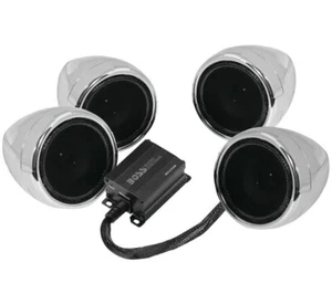 BOSS AUDIO 1000W 4-SPEAKER BLUETOOTH SOUND SYSTEM CHROME INDIAN MOTORCYCLES ALL - Picture 1 of 1