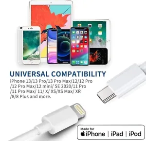 iPhone iPad iPod X XS XR 11 12 13 USB type C fast charge and Data sync Cable - Picture 1 of 15