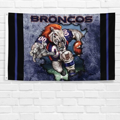 For Denver Football Fans 3x5 ft Flag Super Bowl Conference Champions Banner - Image 1 of 4