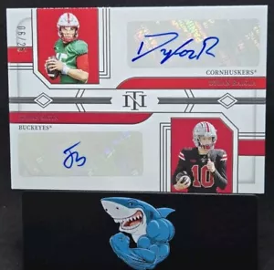 2024 National Treasures Collegiate Dylan Raiola Julian Sayin SP RC DUAL AUTO /25 - Picture 1 of 2