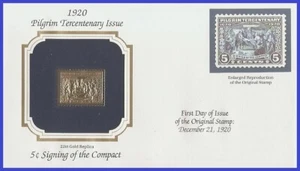 USA2 # 550 U/A GOLDEN REPLICA non FDC Pilgrim Issue - Picture 1 of 1