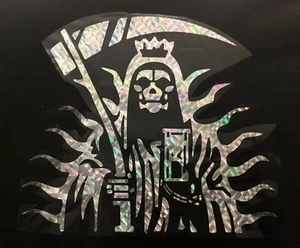 San Judas Tadeo La Santa muerte Hologram Diamond Decal Sticker Reaper Skull COD - Picture 1 of 16