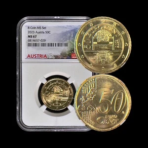 AUSTRIA. 2023, 50 Euro Cent - NGC MS67 - Top Pop 🥇 Secession Building 29 - Picture 1 of 5
