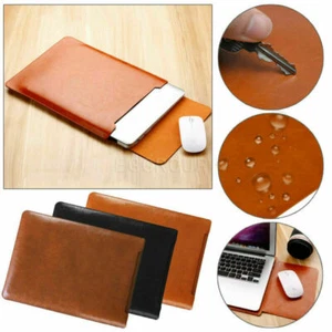 Laptop Sleeve Bag Leather Case Pouch For MacBook Air 11 12 Pro 13 15 NoteBook PC - Afbeelding 1 van 31