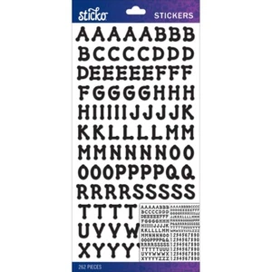 PEGATINAS DE ALFABETO STICKO - PUNTO NEGRO - PEQUEÑAS - Aproximadamente 12mm - 2 HOJAS - Imagen 1 de 1