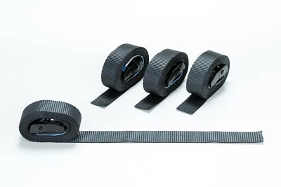 4x  Klemmschlossgurt Spanngurt Zurrgurt einteilig 350 daN 2 m schwarz 25mm - Bild 1 von 3
