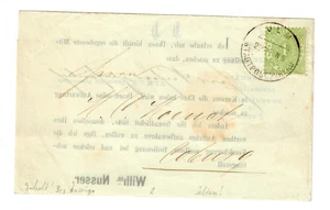 Besuchsanzeige Ulm / Stadtpost 1897 nach Coburg, Emmentaler/Schweizer/Käse - Bild 1 von 2