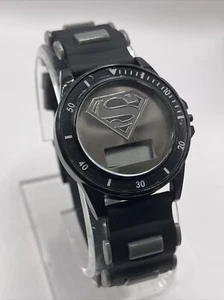 Reloj para niños Accutime DC Superman correa de silicona negra - batería nueva - Imagen 1 de 6