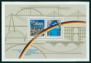 ALEMANIA 1990 BLOQUE UNIDAD ALEMANIA ** MNH MURO BERLIN PUERTA DE BRANDENBURGO m4732 - Imagen 1 de 2