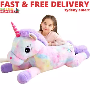 Giant Unicorn Stuffed Animal Plush Toy,Large Unicorn Cute Jumbo Soft Toys (110cm - Picture 1 of 15
