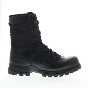 Fila Stormer 1LM00117-001 Mens Black Leather Lace Up Work Boots - Picture 1 of 8