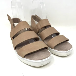 Vionic Leila Keomi Leather Slingback Strappy Sandals Size 5 Tan Leather Comfy - Picture 1 of 9