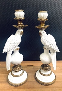 Kerzenleuchter Papagei Set Kerzenständer Barock gold Leuchter Deko Antik Stil - Bild 1 von 8