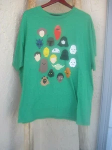Star Wars Celebration 18 Iconic Characters T-Shirt Adult Size 2XL Grn Very Rare - Picture 1 of 4