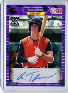 2021 LEAF PRO SET REED TRIMBLE ROOKIE PURPLE CRACKED ICE REFRACTOR/15 ORIOLE PD - Picture 1 of 2
