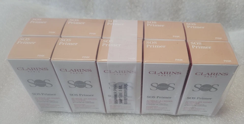 CLARINS SOS Primer Pink Makeup Primer - Lot of 10pcs (10 × 5ml) - Image 1 of 4