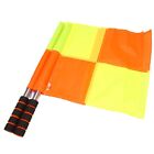 2X(Soccer Referee Flags with Carrying Bag Football Judge Linesman Sideline3405