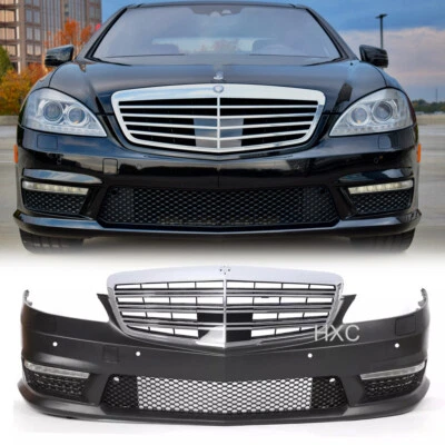 For MERCEDES BENZ 2007-2013 W221 S63/S65 AMG Style Front Bumper kit w/ Grille - Изображение 1 из 4