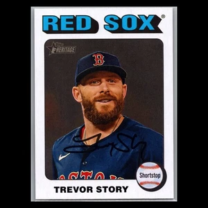 2024 Topps Heritage High Number - #572 Trevor Story White Border - Red Sox - Picture 1 of 2