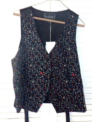 Unused Nicole Miller Christmas Vest Womens XL Novelty  Silk - Image 1 of 4