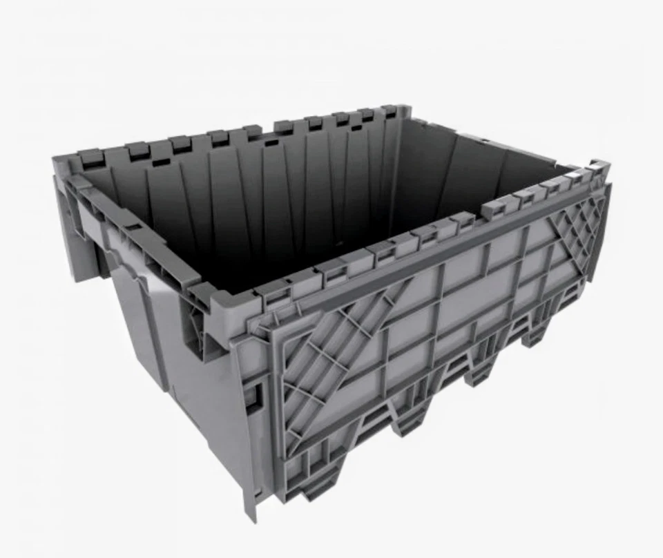 Sacola de transporte e armazenamento empilhável resistente com tampa de bloqueio 22 x 15 x 12  - Imagem 1 de 1