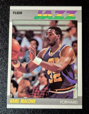 1987-88 Fleer Basketball Karl Malone #68 NEAR MINT 87 Utah Jazz Mailman 2nd year - Image 1 of 4