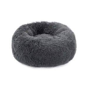 Calming Dog Cat Bed for Small, Plush Round Cuddler Pet Bolster Faux Fur Fluff... - Picture 1 of 7