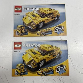 ORIGINAL RETRO LEGO USED Toy Instruction Book Manual Set - Creator 1&2 4939