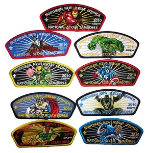 Northern New Jersey Council 2010 National Scout Jamboree Marvel CSP Patch Set - Picture 1 of 2