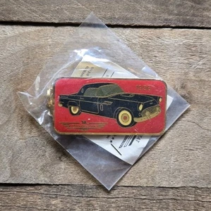 Ford Thunderbird Key Chain 1956 Thunderbird Car and Emblem Red & Gold SRE Ind. - Picture 1 of 3