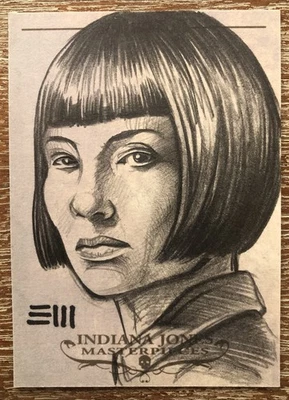 Tarjeta de boceto 2008 Topps Masterpieces Indiana Jones 1/1. ERIC MAELL. KOTCS Spalko Foto 1 de 2