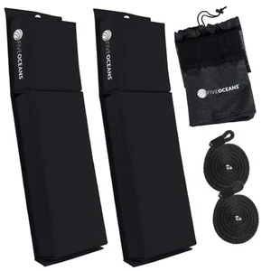 Guardabarros de barco, paquete de 2 parachoques de barco guardabarros de contorno negro 23-1/2" x 6-7/8" x 2-1/2" - Imagen 1 de 8