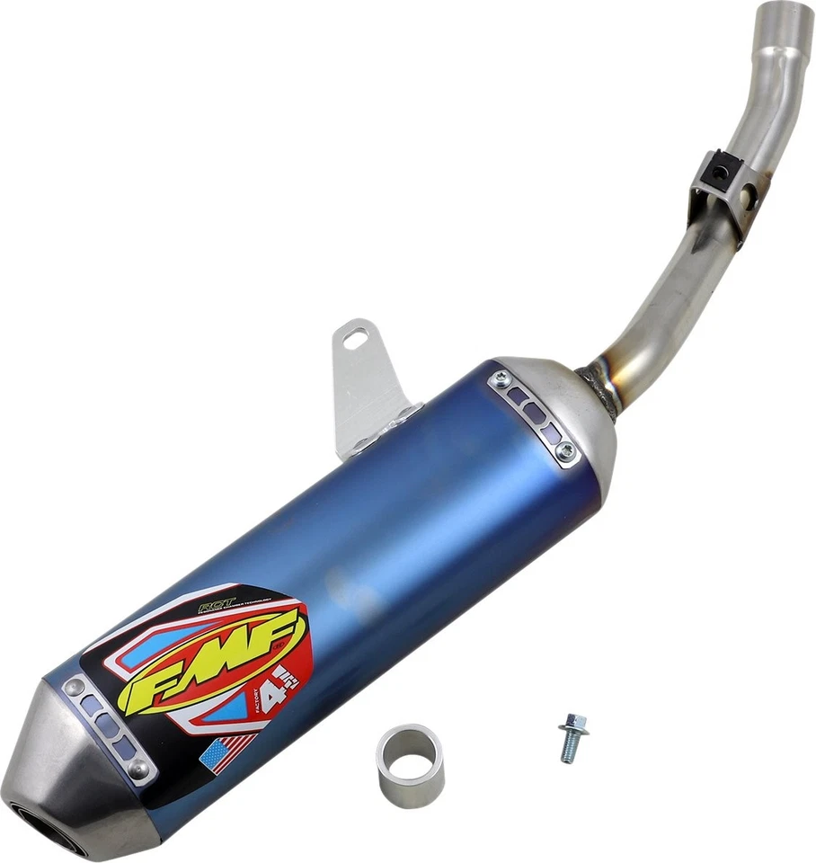 FMF Factory 4.1 Anodized Titanium/Stainless Steel Mini Slip-On Muffler (042383) - Image 1 of 1
