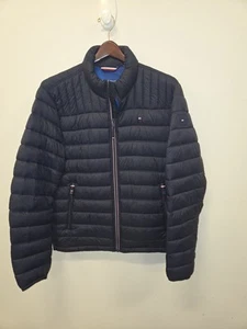 Tommy Hilfiger Men's Quilted Packable Puffer Jacket $195 MIDNIGHT BLUE MED. NWT - Picture 1 of 12