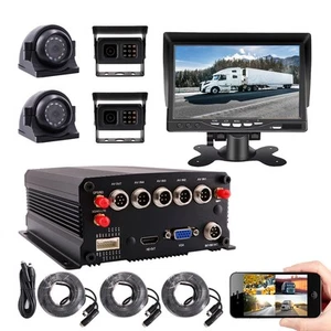 4CH GPS 4G WiFi 1080P HDD Car DVR MDVR Video Record Real-time Monitor IR Camera - Picture 1 of 8