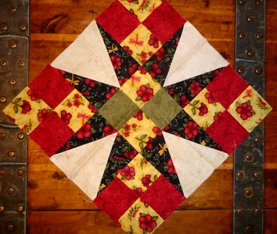 54-40 or Fight Quilt Block  12.5 x 12.5 inches - Image 1 of 4