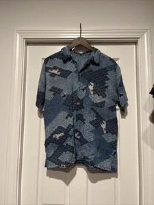 Vintage japanisches bedrucktes Batik Button Down Hemd XL - Bild 1 von 5