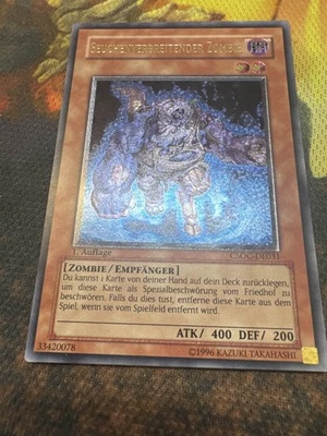 Plaguespreader Zombie Yugioh CSOC-DE031 Ultimate Rare 1st Edition MISPRINT BLUE - Image 1 of 2