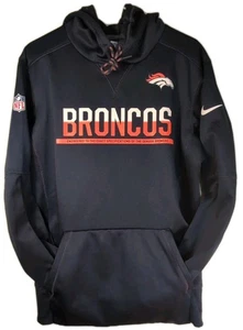 NFL Denver Broncos Nike Sudadera con Capucha Ajuste Térmico Fútbol Sudadera Mediana Excelente - Imagen 1 de 7