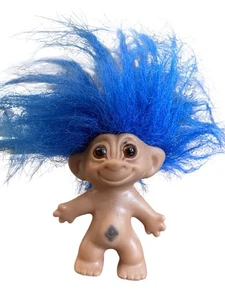 Muñeca Uneeda Wishnik CO. Inc 1991 - Muñeca Troll Pelo Azul - Imagen 1 de 2