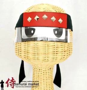 Ninja Black Studded Headband Hachimaki for your Ninja Costume - Picture 1 of 5