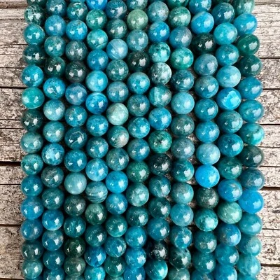 Apatit Edelstein 4mm Perlen 39cm voll Strang Halbedelstein Lose Perlen kette - Bild 1 von 4