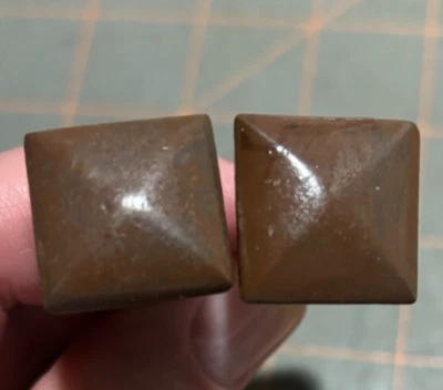 2 Vintage Square Metal Cabinet Knob Drawer Pulls - Image 1 of 4