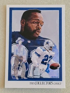 1992 Upper Deck EMMITT SMITH #83 Dallas Cowboys Checklist Art By Jim Auckland - Picture 1 of 2