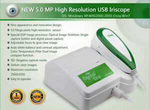 NEW 5.0 MP USB Iriscope Iridology Camera Iris Analyzer & English Software-CE,FCC