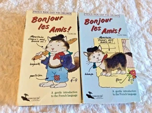 BONJOUR LES AMIS! Vol. 1 & 3 VHS Lot FRENCH LANGUAGE LEARNING Very Good - Picture 1 of 2