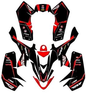 2007-2020 Ltz 90 13 Fly Negro Senge Gráficos Kit Compatible Con Suzuki - Picture 1 of 7