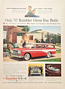 1957 Rambler Hardtop Langlauf Druck Anzeige Vintage Ephemera Wandkunst Dekor - Bild 1 von 1